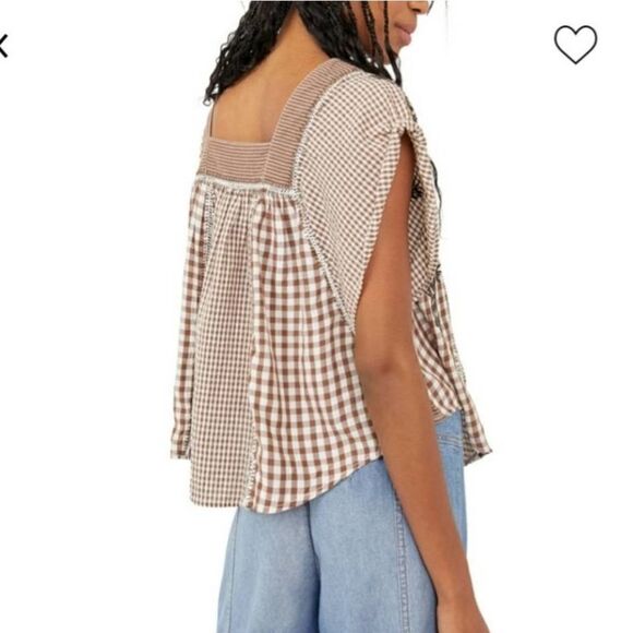 Nwt Free People Small Half Moon Boho Embroidered Top, Ivory Combo - Picture 4 of 16